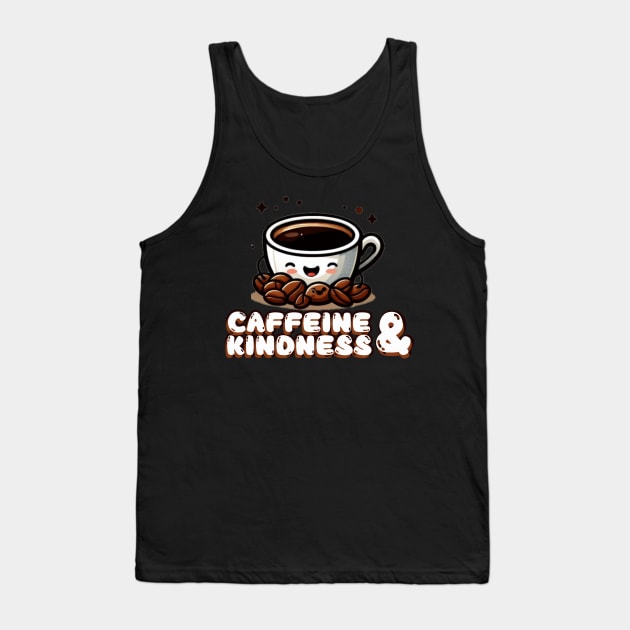 caffeine and kindness Tank Top by AOAOCreation